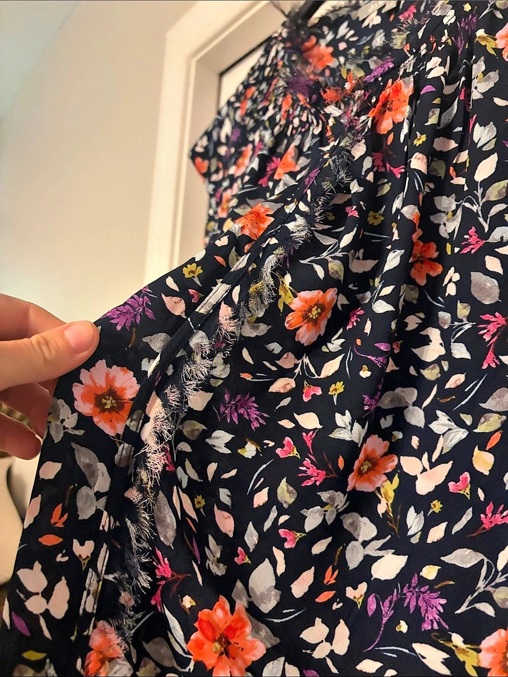 daniel rainn Floral Mini Dress in Blue Size Medium - Picture 5 of 5